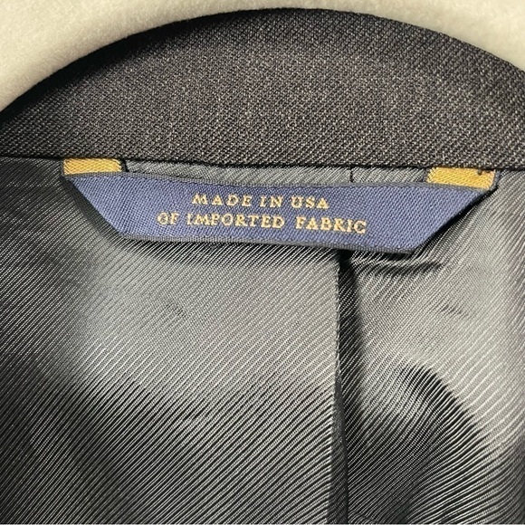 [45L/40W] Brooks Brothers Men’s Dark Grey 100% Wool 1818 Fitzgerald Suit Coat - Picture 11 of 14